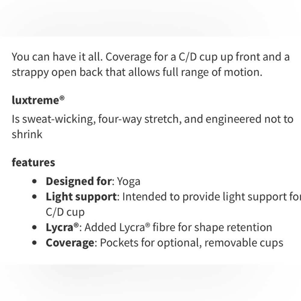 Lululemon Free To Be Serene Bra *C/D cup 🍋 - Picture 9 of 10